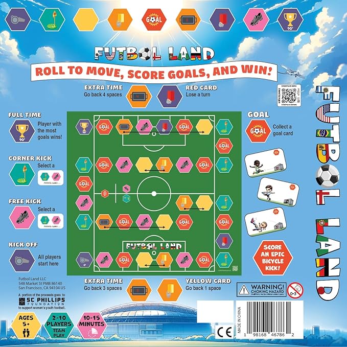 The Beautiful Board Game | Family Board Game | Soccer Board Game for Kids and Adults | Football Board Game | Ages 5+ | for 2 to 10 Players | Average Playtime 15 min | Made by Futbol Land